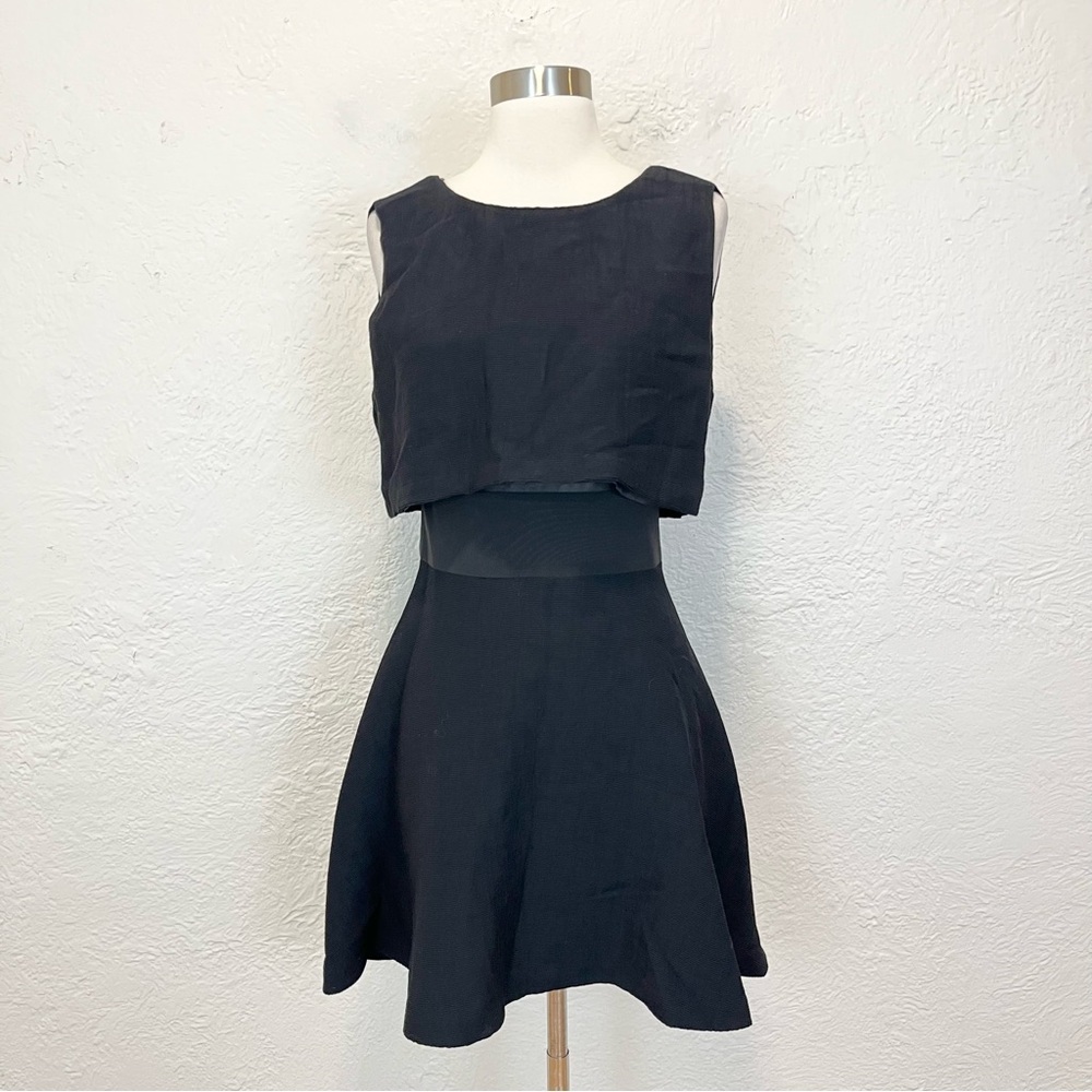 Maje Dress Mini Black Layered Small S